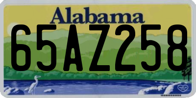 AL license plate 65AZ258