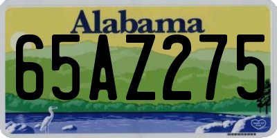 AL license plate 65AZ275
