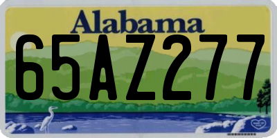 AL license plate 65AZ277