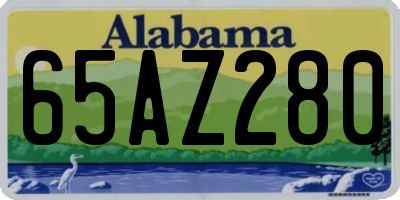 AL license plate 65AZ280