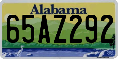 AL license plate 65AZ292