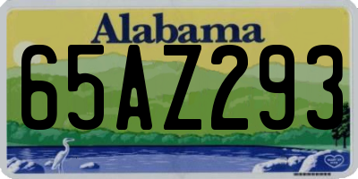 AL license plate 65AZ293
