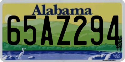 AL license plate 65AZ294