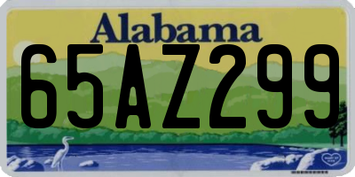AL license plate 65AZ299