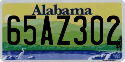 AL license plate 65AZ302