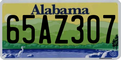 AL license plate 65AZ307