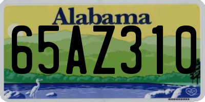 AL license plate 65AZ310