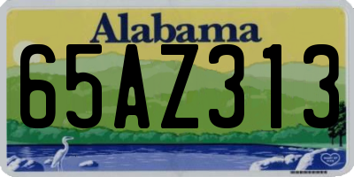 AL license plate 65AZ313