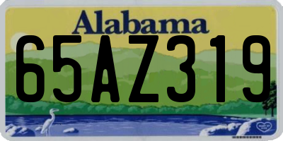 AL license plate 65AZ319