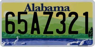AL license plate 65AZ321