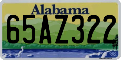 AL license plate 65AZ322