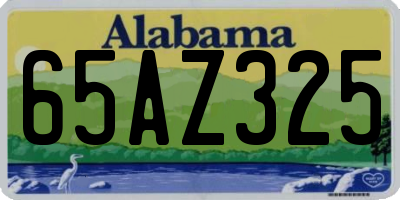 AL license plate 65AZ325