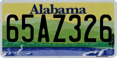 AL license plate 65AZ326