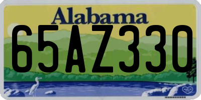 AL license plate 65AZ330