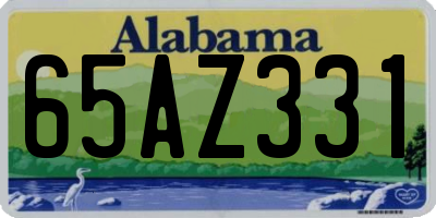 AL license plate 65AZ331
