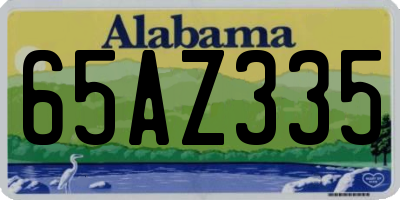 AL license plate 65AZ335