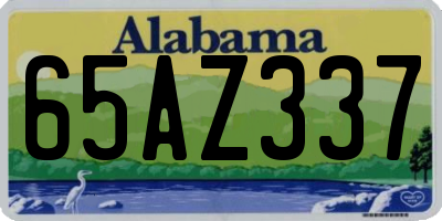 AL license plate 65AZ337