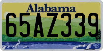 AL license plate 65AZ339