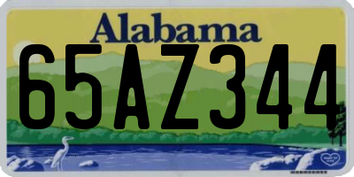 AL license plate 65AZ344