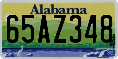 AL license plate 65AZ348