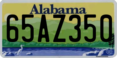 AL license plate 65AZ350