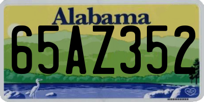 AL license plate 65AZ352