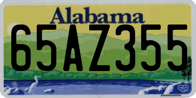 AL license plate 65AZ355