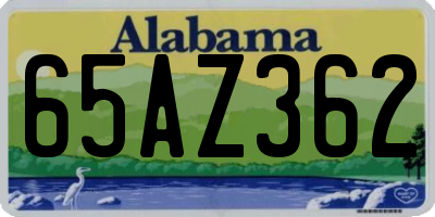AL license plate 65AZ362