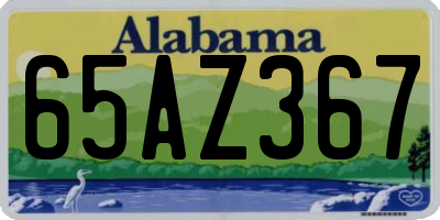 AL license plate 65AZ367