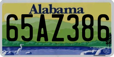 AL license plate 65AZ386