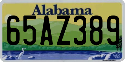 AL license plate 65AZ389