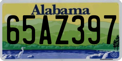 AL license plate 65AZ397