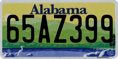 AL license plate 65AZ399