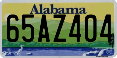 AL license plate 65AZ404