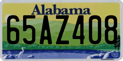 AL license plate 65AZ408