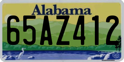 AL license plate 65AZ412