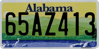 AL license plate 65AZ413