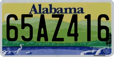 AL license plate 65AZ416