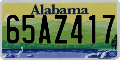 AL license plate 65AZ417