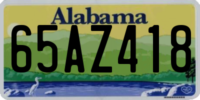 AL license plate 65AZ418