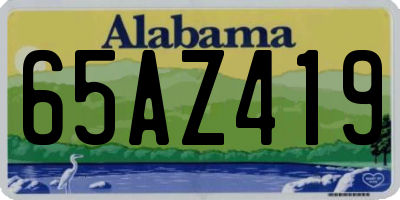 AL license plate 65AZ419