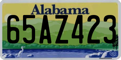 AL license plate 65AZ423