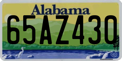 AL license plate 65AZ430