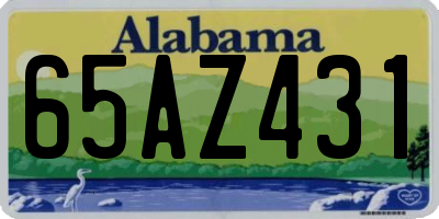 AL license plate 65AZ431