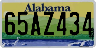 AL license plate 65AZ434