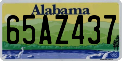 AL license plate 65AZ437