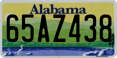 AL license plate 65AZ438