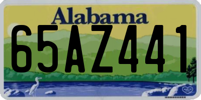 AL license plate 65AZ441