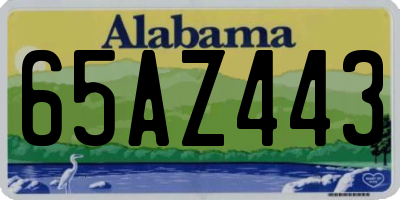 AL license plate 65AZ443