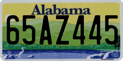 AL license plate 65AZ445